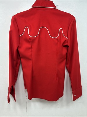 New Women’s Dickson Jenkins Red Long Sleeve Button Up Size 34 MM-97