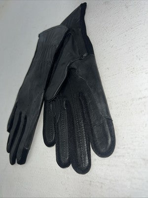 New Tough 1 Black Leather Equestrian Riding Gloves Q-507