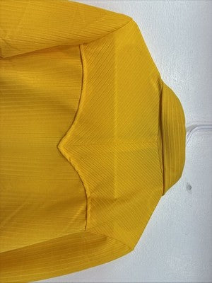 New Women’s H Bar C Yellow Half Zip Long Sleeve Shirt Large TT-130