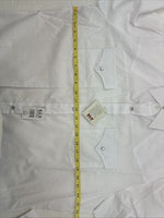 New Men’s ELY Cattleman White Long Sleeve Pearl Snap 16.5 Large X-49