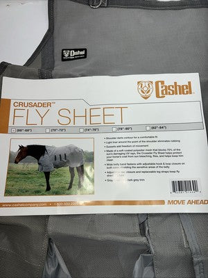 New Cashel 66”-68” Gray Belly Strap Fly Sheet LLL-60