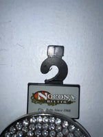 New Black Genuine Leather Nocona Silver Bling L Belt #N3466401 Z-100