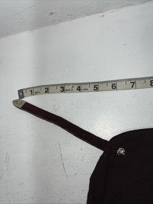 New Burgundy Cowboys Show Chaps With Fringe Adjustable Waist 32” N-45
