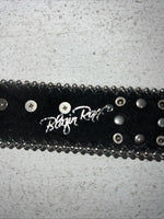 New Black Genuine Leather Blazin Roxx Blue Cross Bling M Belt #N3520401 Z-2