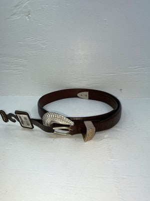 New Brown Genuine Leather Nocona Textured 34” Belt #2410202 Z-162