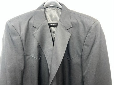 New Men’s Circle S Black Suit Jacket 56L #25832 S-610