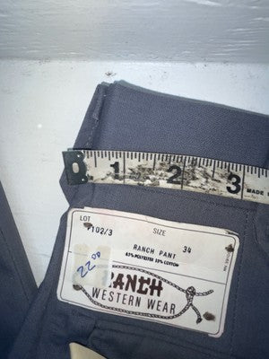New Vintage Blue Ranch Polyester Pants #P1023 SS-27