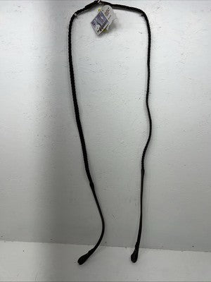 New JT INTERNATIONAL Brown Genuine Leather Braided English Reins #21-9422-7 Y-25