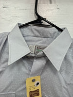 New Men’s H Bar C Gray Designed Long Sleeve Pearl Snap 15.5 Medium Q-48