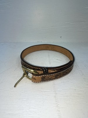New Brown Genuine Leather Perkies Tooled 22” Belt #170 NN-91