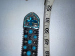 New Black Genuine Leather Blazin Roxx Blue Bling Cross XL Belt #N3520401 Z-78