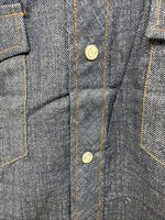New Men’s LongHorn Blue Jean Long Sleeve Pearl Snap 14 Small AA-100