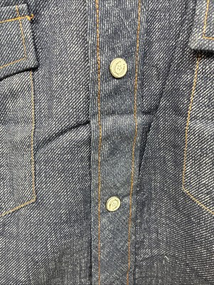 New Men’s LongHorn Blue Jean Long Sleeve Pearl Snap 14 Small AA-100