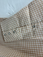 New Men’s Stockman Brown Checkered Long Sleeve Pearl Snap 15.5 Medium AA-66