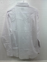 New Men’s ELY Cattleman White Long Sleeve Pearl Snap 16.5 X 35 Large CC-52