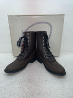 New Youth Brown Lace Up Old West Cowboy Boots. 5148 G 3.5 3 1/2. 22-40