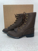 New Kids Brown Lace Up Bronco Cowboy Boots. C 1361 12.5 12 1/2 D. 23-16
