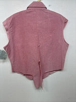 New Women’s Cowboy Threads Pink Sleeveless Button Up Size Small TT-50
