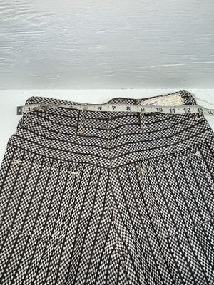 New Vintage Black And White Checkered Panhandle Slim Polyester Pants #8042 SS-53
