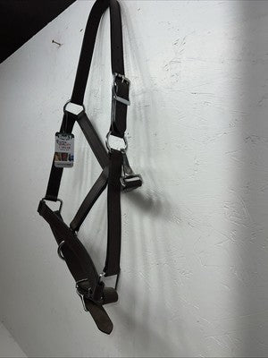 New Tough 1 Genuine Leather Brown Draft Halter #44-9500 W-48
