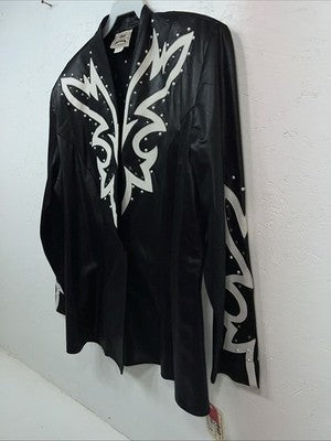 New Women’s Black 1849 Authentic Ranchwear Western Show Jacket Large UU-67