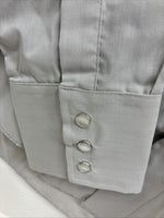 New Men’s Champion Western Gray Embroidered Long Sleeve Pearl Snap Large Q-55