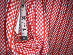 New Vintage Red Checkered Panhandle Slim Polyester Pants #8042 ZZ-70
