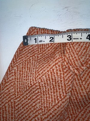 New Vintage Oranges Checkered Panhandle Slim Polyester Pants #1212 ZZ-79