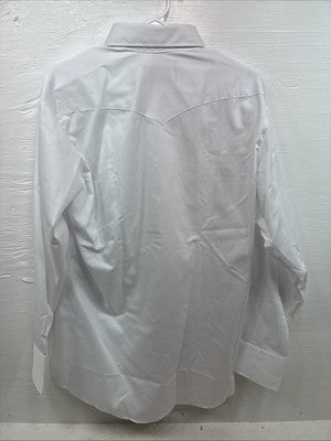 New Men’s Panhandle Slim White Long Sleeve Pearl Snap 16.5 Large CC-59