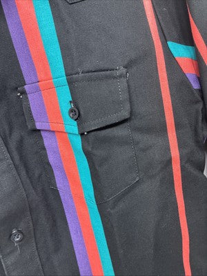 New Kids wrangler Multicolor Black Long Sleeve Button Up Size 10 LL-21