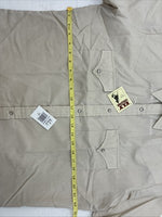 New Men’s ELY Cattleman Tan Short Sleeve Pearl Snap 16 Large AA-13