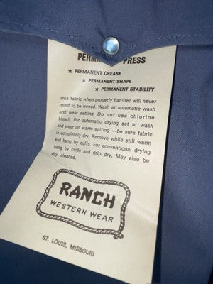 New Vintage Blue Ranch Polyester Pants #P1023 SS-27