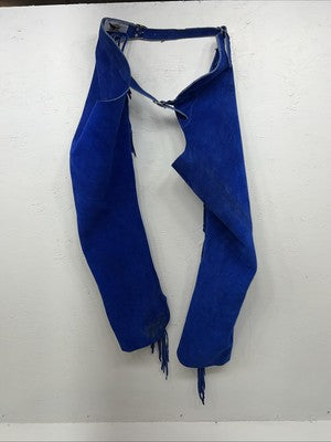 New Blue Children’s Whitman Show Chaps With Fringe Adjustable Waist 36” N-43
