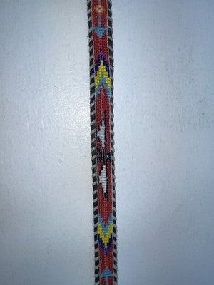 New Black Genuine Leather Beaded 32” Belt Z-36