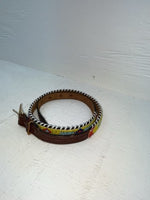 New Brown Genuine Leather Beaded 30” Belt JJ-159