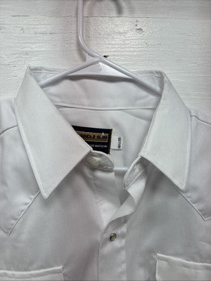 New Men’s Panhandle Slim White Long Sleeve Pearl Snap 16.5 Large CC-59