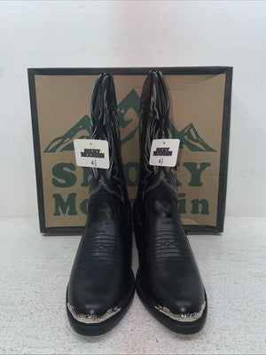 New Youth Black Smoky Mountain Cowboy Boots. 1032 B Y 4.5 4 1/2. 22-53