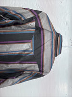 New Men’s ELY Cattleman Multicolor Stripe Long Sleeve Pearl Snap Medium Q-95