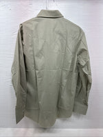 New Men’s Champion Western Green Embroidered Long Sleeve Pearl Snap 17 XL T-4