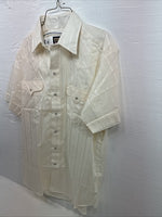 New Men’s Panhandle Slim Yellow Stripe Short Sleeve Pearl Snap 16.5 Large X-11