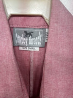 New Women’s Cowboy Threads Pink Sleeveless Button Up Size Small TT-50