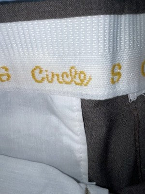 New Vintage Gray Circle S Polyester Pants #8542 3A-113