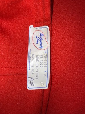 New Vintage Red Panhandle Slim Polyester Pants #791486 SS-64