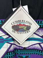 New Men’s Cumberland Purple Western Design Long Sleeve Pearl Snap Large AA-20
