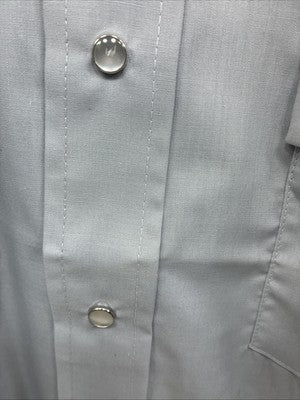 New Men’s Champion Western Gray Sensing Long Sleeve Pearl Snap 16 Large X-1