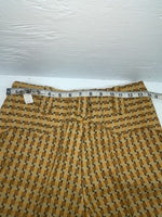 New Vintage Brown Checkered Ranchmount Polyester Pants #7390 SS-88