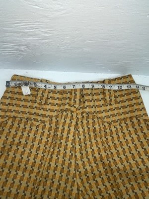 New Vintage Brown Checkered Ranchmount Polyester Pants #7390 SS-88