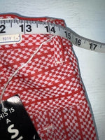 New Vintage Red Checkered Panhandle Slim Polyester Pants #8042 ZZ-70