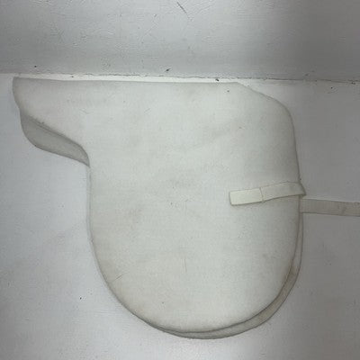 New White Wool English Saddle Seat Cover PP-20