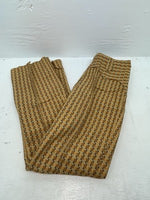 New Vintage Brown Checkered Ranchmount Polyester Pants #7390 SS-88